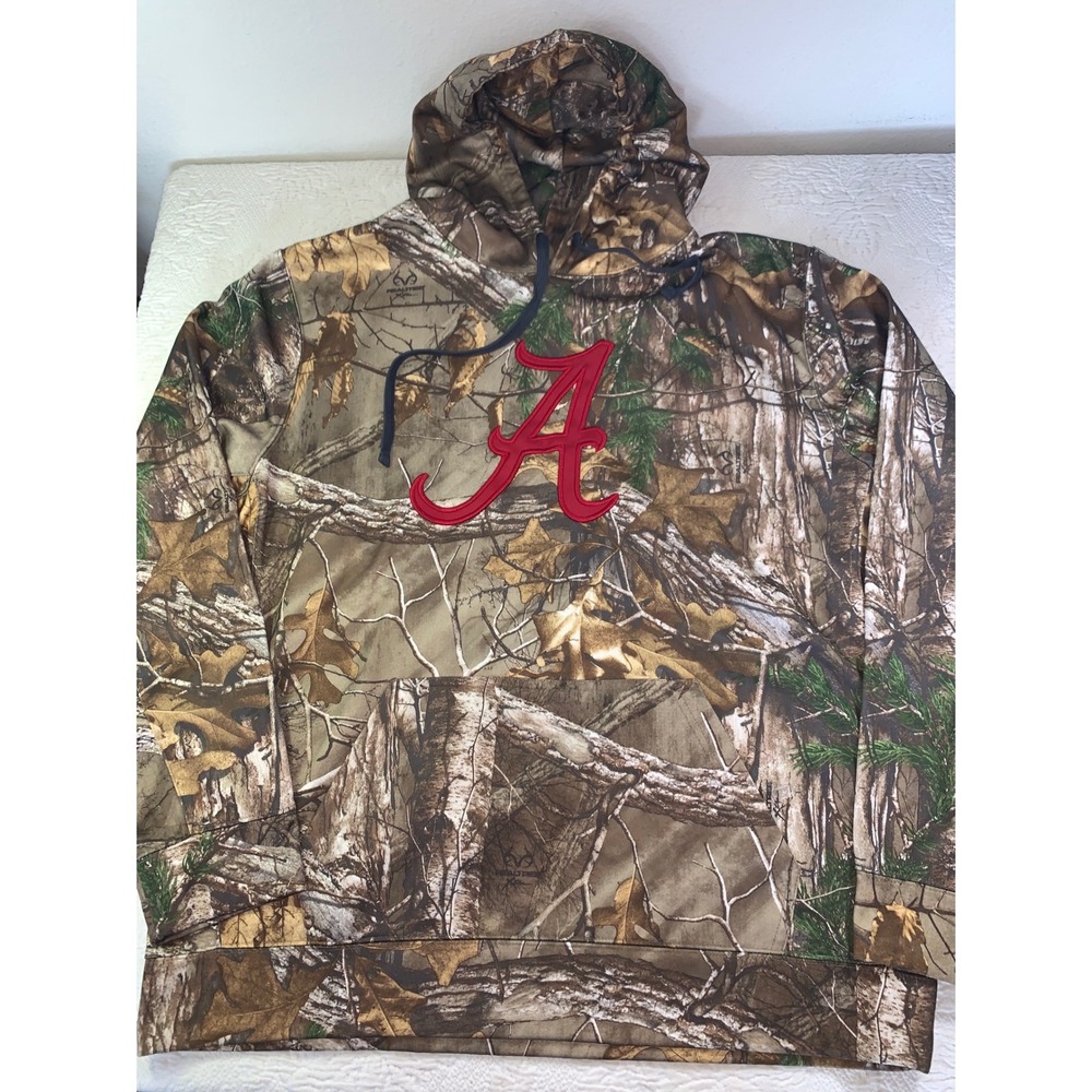Colosseum Alabama Crimson Tide Hoodie Mens XL Realtree Xtra Camo Pullover Bama